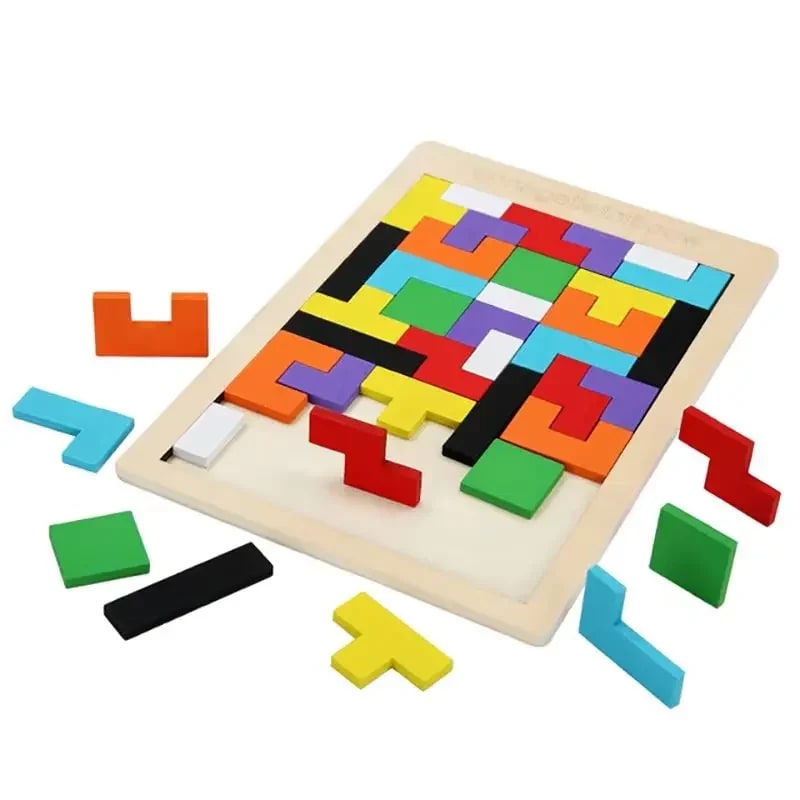 Quebra-Cabeça Tangram Montessori em Madeira Colorida – Estimule a Mente Jovem na TinySteps! 6