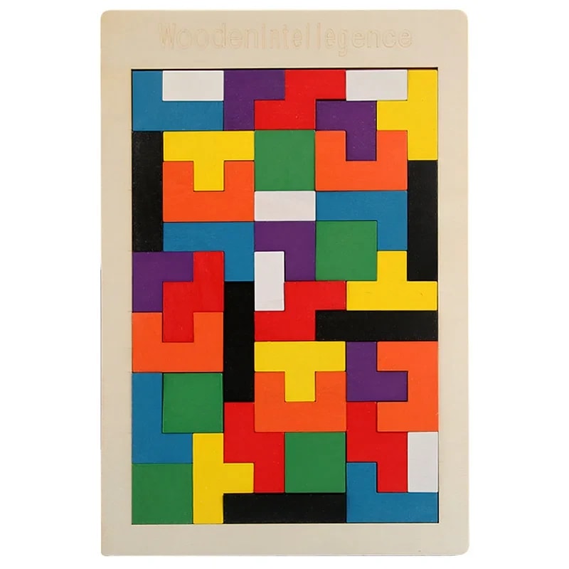 Quebra-Cabeça Tangram Montessori em Madeira Colorida – Estimule a Mente Jovem na TinySteps! 8