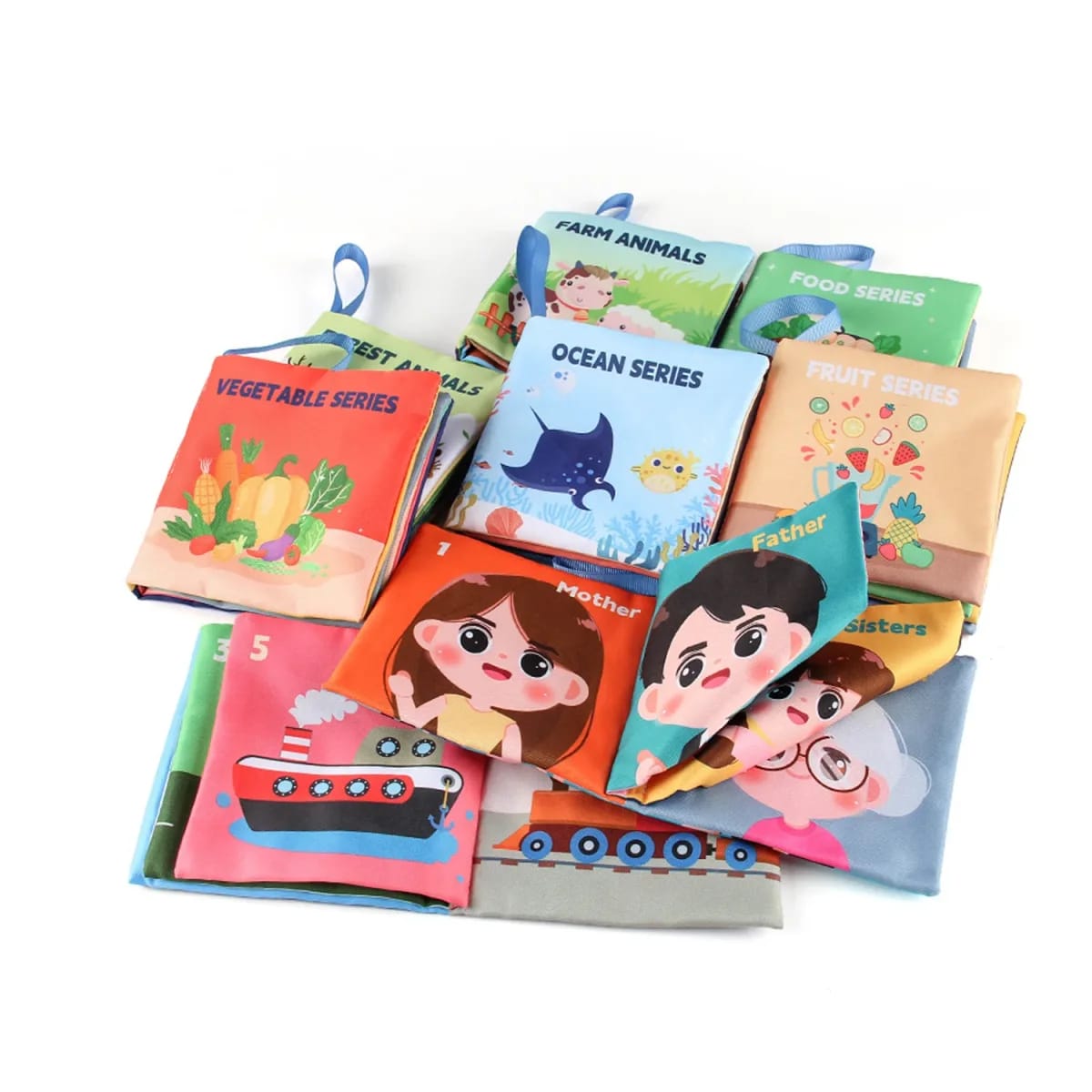 Livro de Pano TinySteps Montessori 3D Alto Contraste para Bebês: Estimule Sentidos e Aprendizado Precoce 2