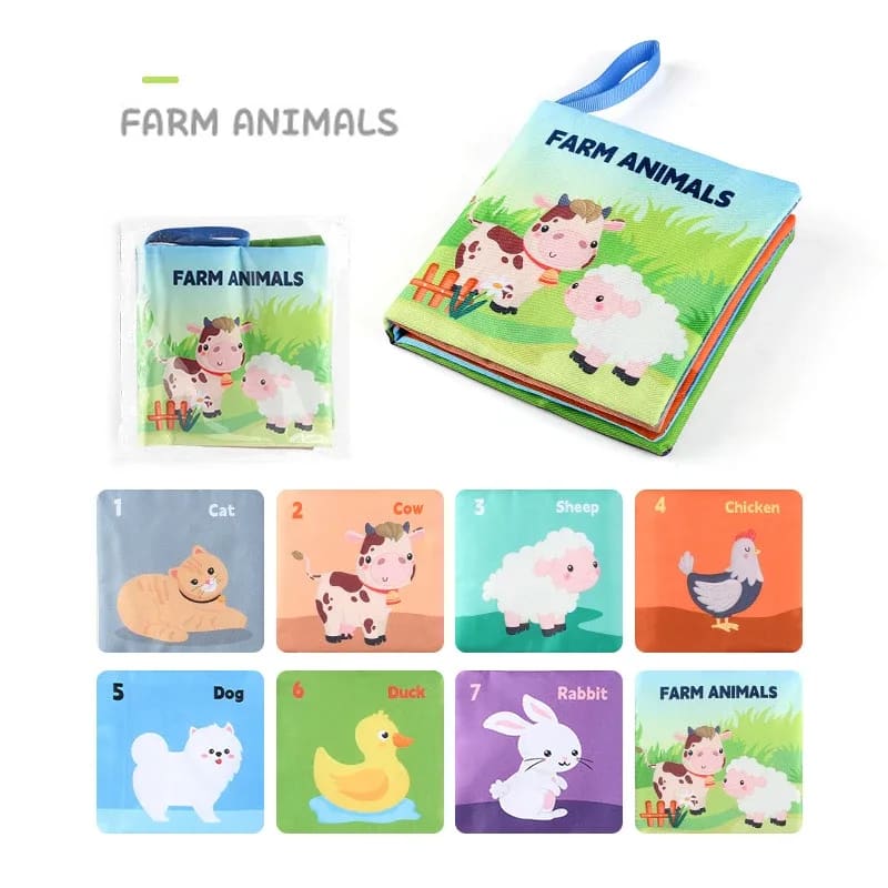 Livro de Pano TinySteps Montessori 3D Alto Contraste para Bebês: Estimule Sentidos e Aprendizado Precoce 7