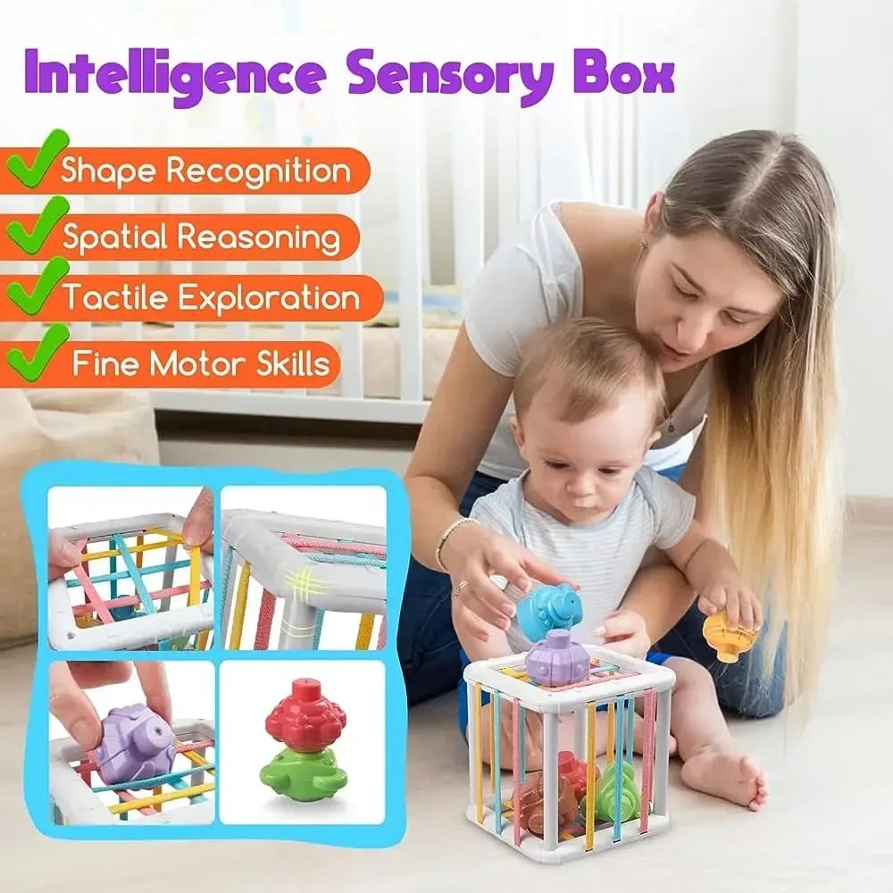 Cubo de Encaixe TinySteps Montessori para Bebês | Blocos Coloridos para Desenvolvimento Cognitivo 3