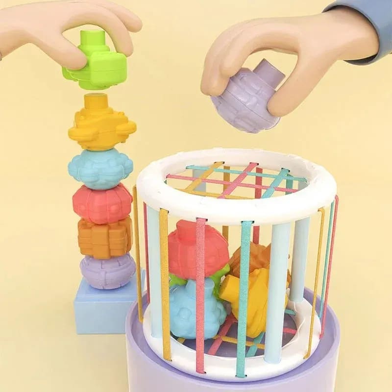 Cubo de Encaixe TinySteps Montessori para Bebês | Blocos Coloridos para Desenvolvimento Cognitivo 5