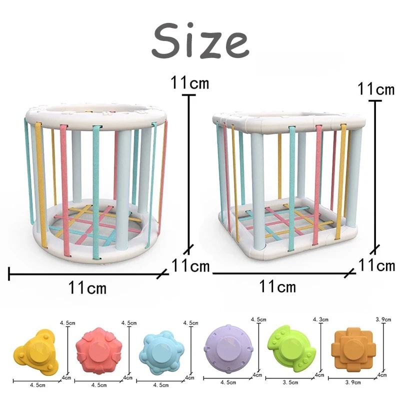 Cubo de Encaixe TinySteps Montessori para Bebês | Blocos Coloridos para Desenvolvimento Cognitivo 6