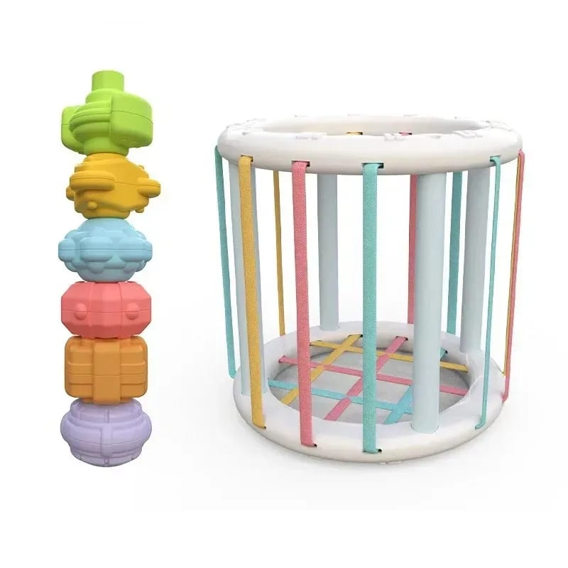 Cubo de Encaixe TinySteps Montessori para Bebês | Blocos Coloridos para Desenvolvimento Cognitivo 9