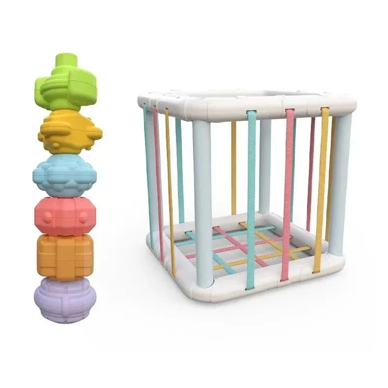 Cubo de Encaixe TinySteps Montessori para Bebês | Blocos Coloridos para Desenvolvimento Cognitivo 8