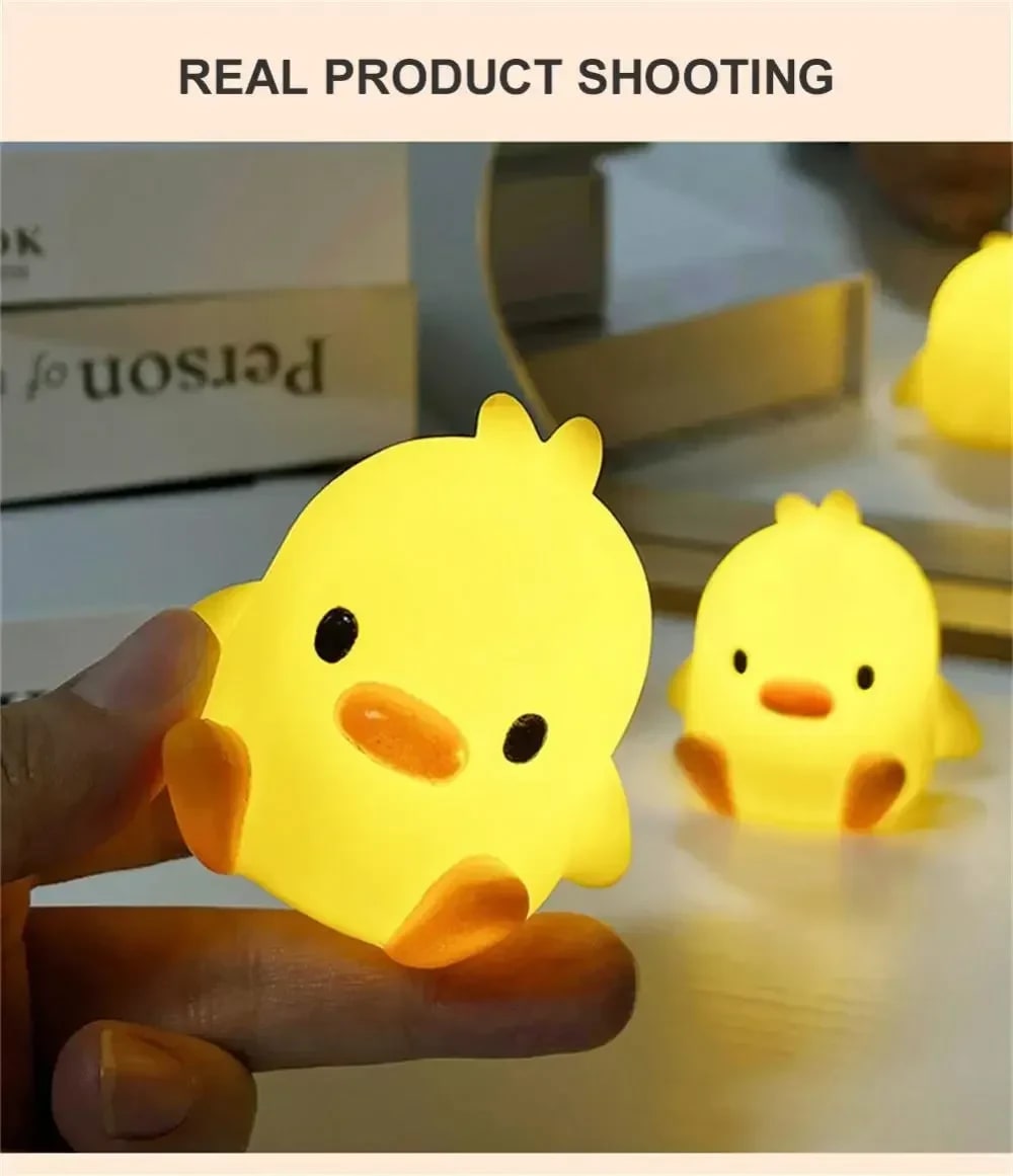 Pato Luminoso TinySteps: Luz Noturna LED Decorativa Infantil para Quarto de Bebê - Presente de Natal 6