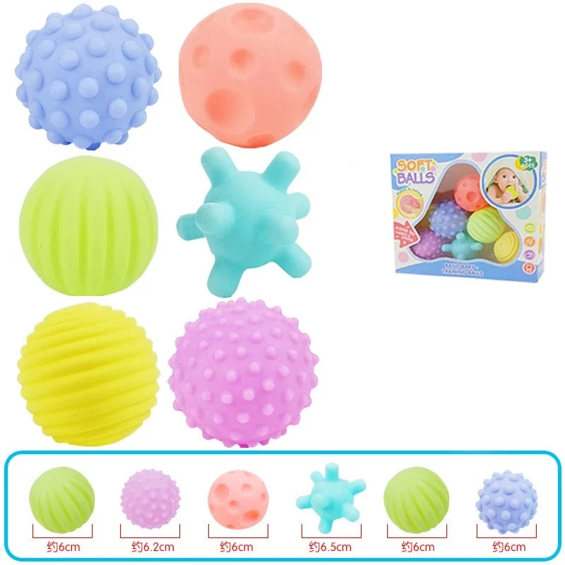 Conjunto de Bolinhas Texturizadas TinySteps: Brinquedo Sensorial para Desenvolvimento Tátil do Bebê 7