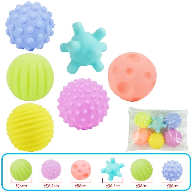 Conjunto de Bolinhas Texturizadas TinySteps: Brinquedo Sensorial para Desenvolvimento Tátil do Bebê 9