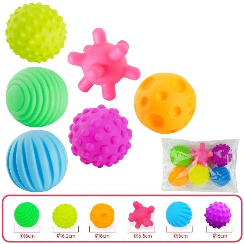 Conjunto de Bolinhas Texturizadas TinySteps: Brinquedo Sensorial para Desenvolvimento Tátil do Bebê 10
