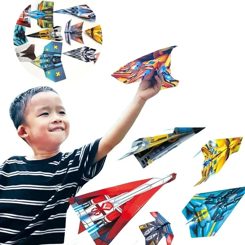Kit Aviões de Origami Colorido TinySteps: Diversão Educativa e Criativa para Crianças 2