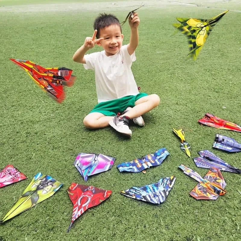 Kit Aviões de Origami Colorido TinySteps: Diversão Educativa e Criativa para Crianças 4