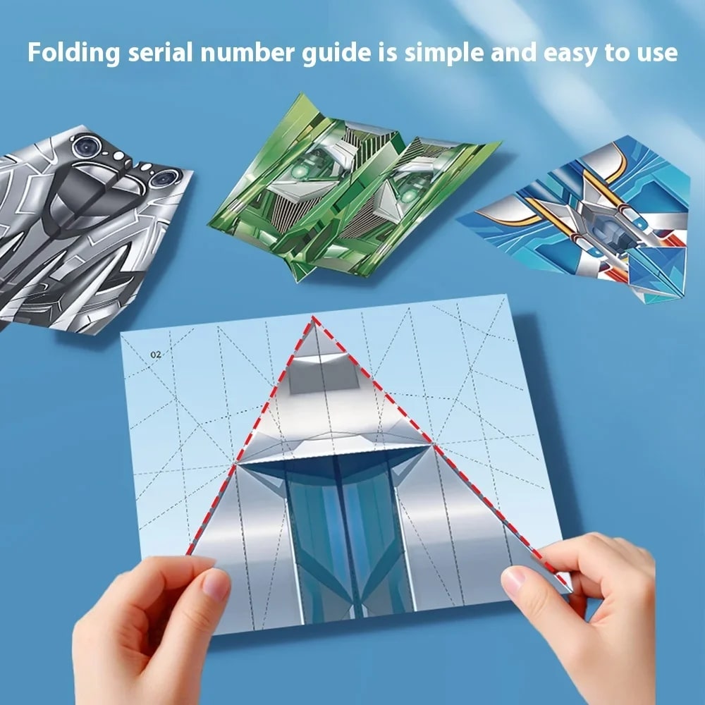 Kit Aviões de Origami Colorido TinySteps: Diversão Educativa e Criativa para Crianças 5