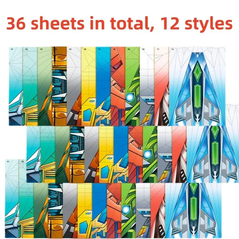 Kit Aviões de Origami Colorido TinySteps: Diversão Educativa e Criativa para Crianças 6