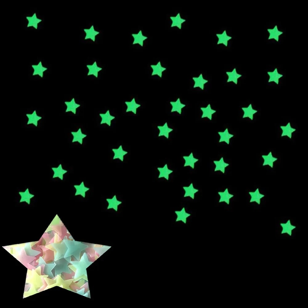 Estrelas Fluorescentes Adesivas para Quarto Infantil – Céu Mágico Que Brilha no Escuro para Bebês e Crianças 4