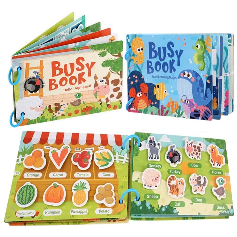 TinySteps: Livro de Adesivos Reutilizáveis Montessori Educativos para Crianças - Aprenda Brincando — imagem 1
