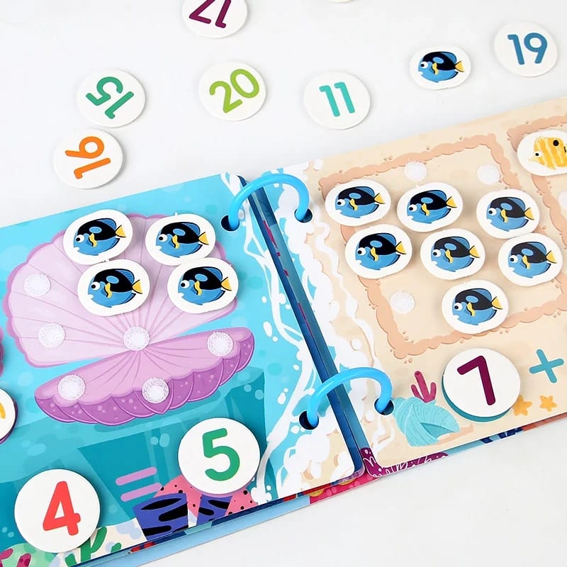 TinySteps: Livro de Adesivos Reutilizáveis Montessori Educativos para Crianças - Aprenda Brincando 5