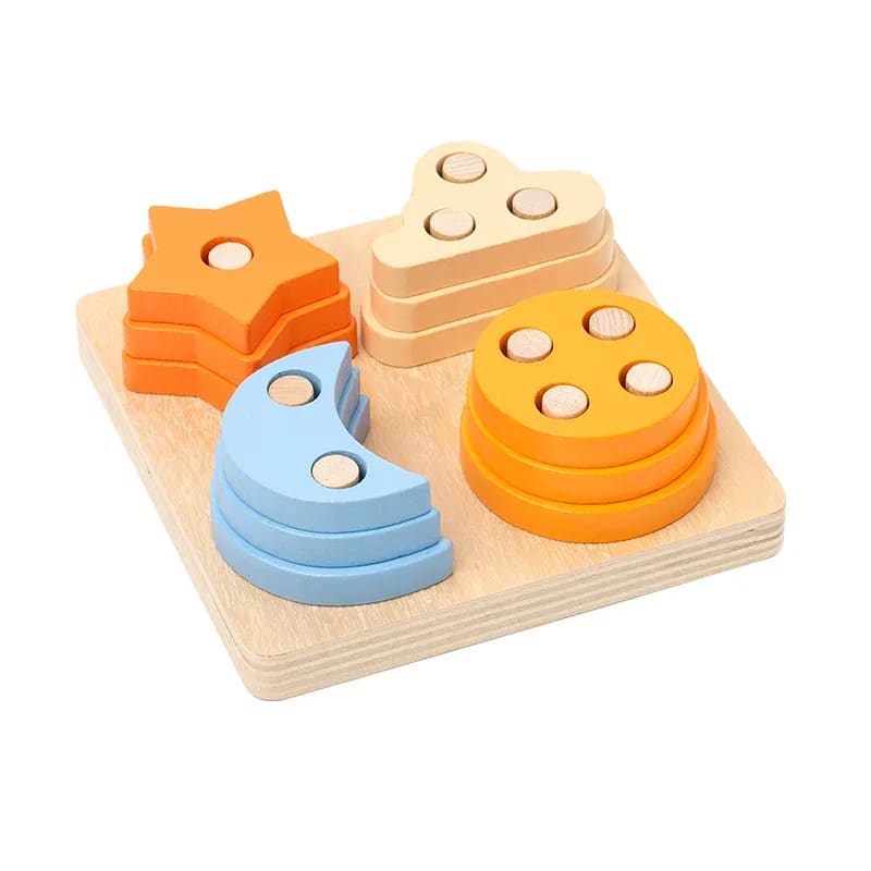 Blocos de Montar Montessori de Madeira para Desenvolvimento Infantil TinySteps: Aprendizado Lúdico e Seguro 7
