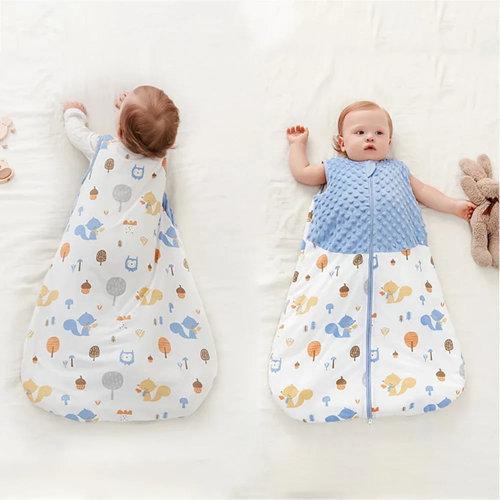 Saco de Dormir Bebê TinySteps Estrelas Mar e Conchas - Conforto para Noites de Outono e Primavera 2