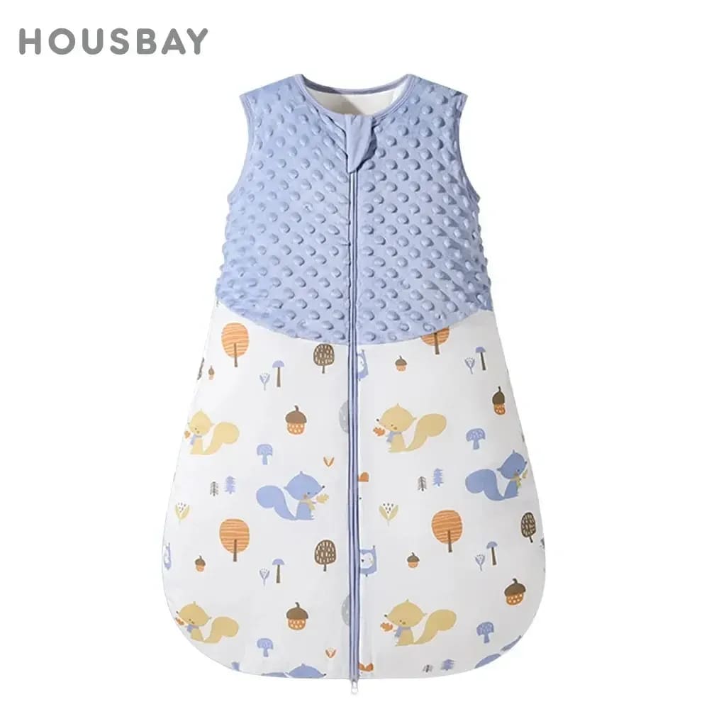 Saco de Dormir Bebê TinySteps Estrelas Mar e Conchas - Conforto para Noites de Outono e Primavera — imagem 1