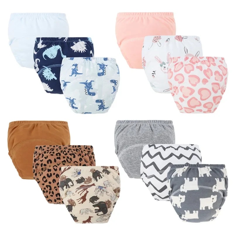 Kit 3 Calças de Treinamento TinySteps: Desfralde Suave e Reutilizável para Bebês Meninos e Meninas 3