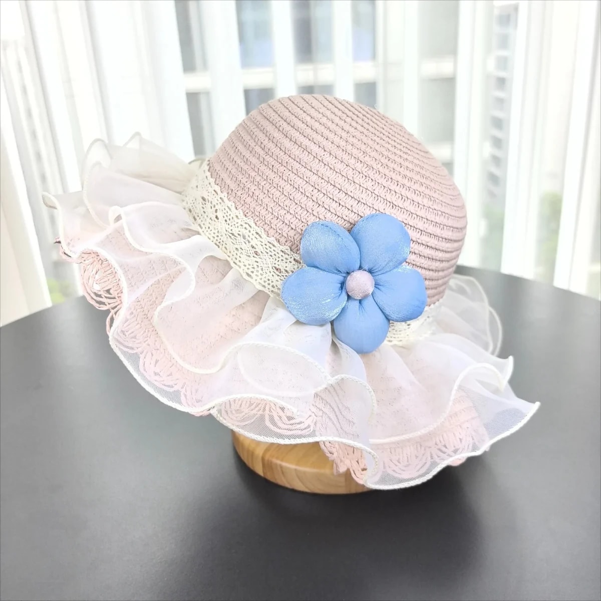 Chapéu de Sol Infantil Estilo Francês com Laço – Proteção UV e Charme para Meninas TinySteps