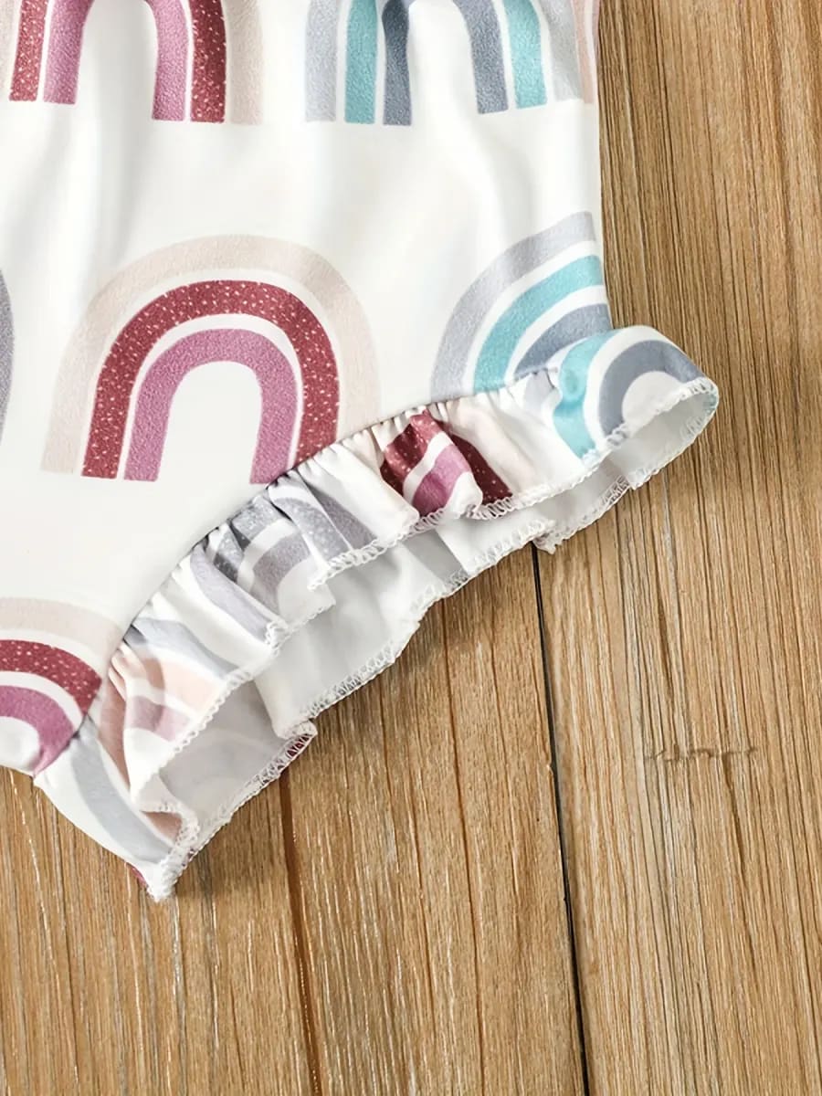 Conjunto Verão Bebê Menina TinySteps: Body Sem Mangas e Shorts Estampado para Recém-Nascidas 4