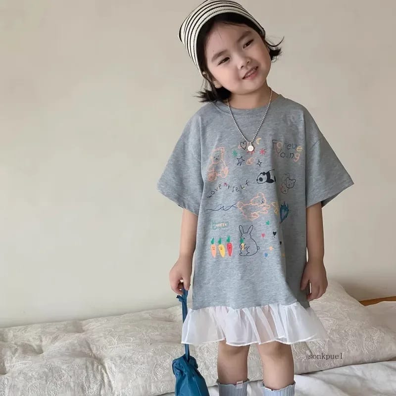 Vestido Infantil TinySteps Floral Verão Meninas Confortável Manga Curta - Estilo e Frescor para o Dia a Dia 3