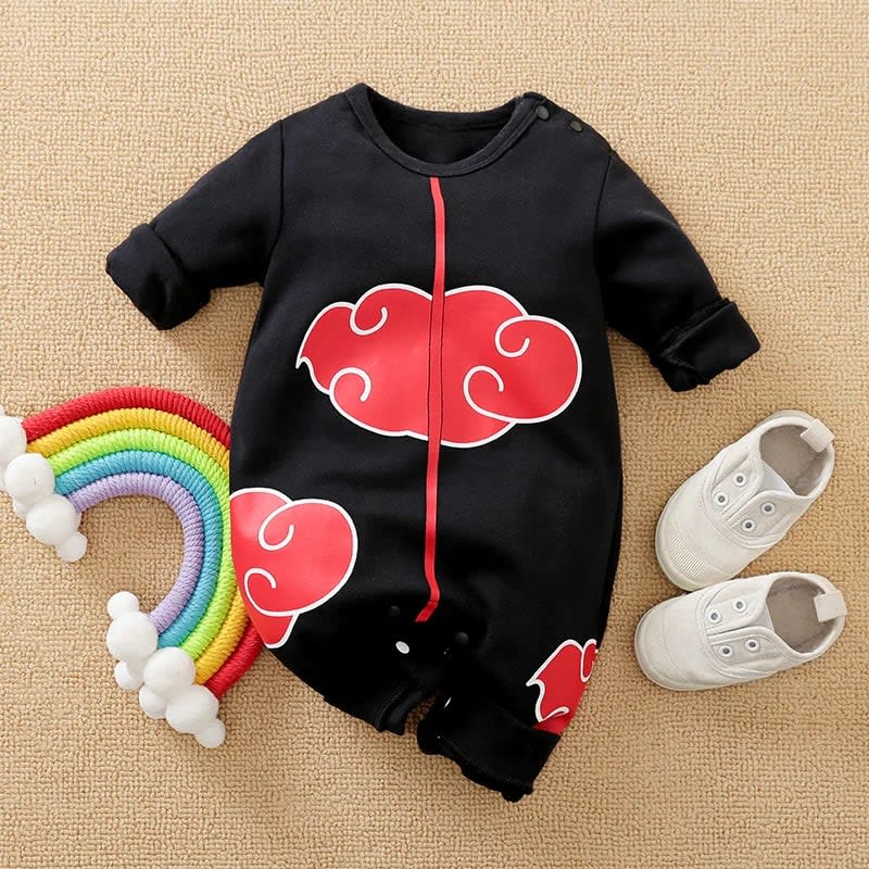 Bebê recém-nascido anime capa estilo crianças manga longa algodão bodysuit, bonito crianças meninos meninas macacão 11