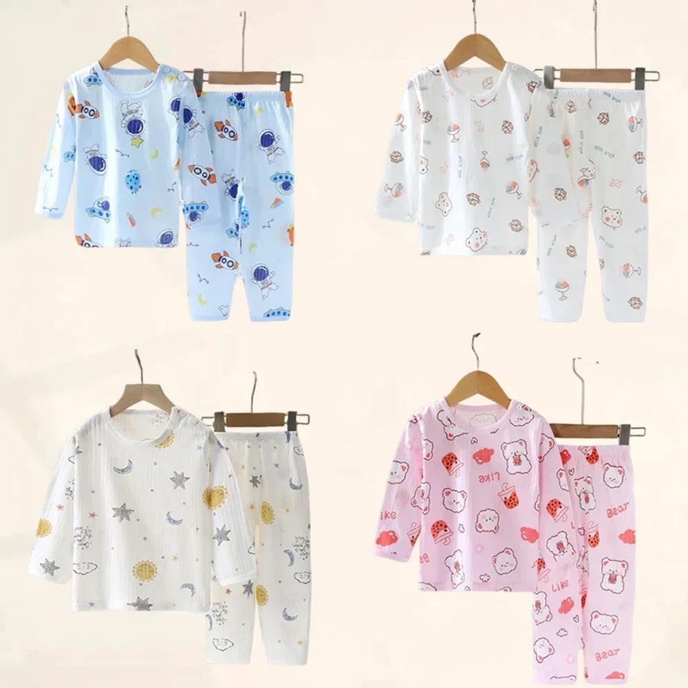 Pijama Infantil TinySteps Algodão Macio Unissex para Meninos e Meninas – Sonhos Aconchegantes — imagem 1