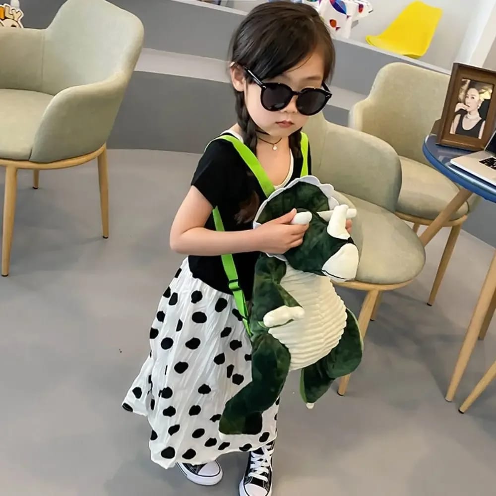 Mochila Infantil Dinossauro de Pelúcia TinySteps - Aventura e Conforto para a Escola e Passeios 2