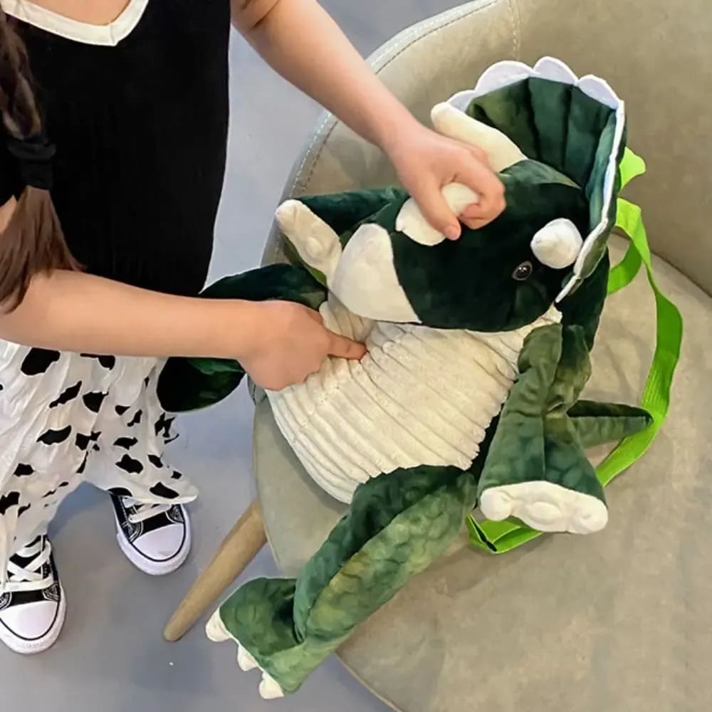 Mochila Infantil Dinossauro de Pelúcia TinySteps - Aventura e Conforto para a Escola e Passeios 4