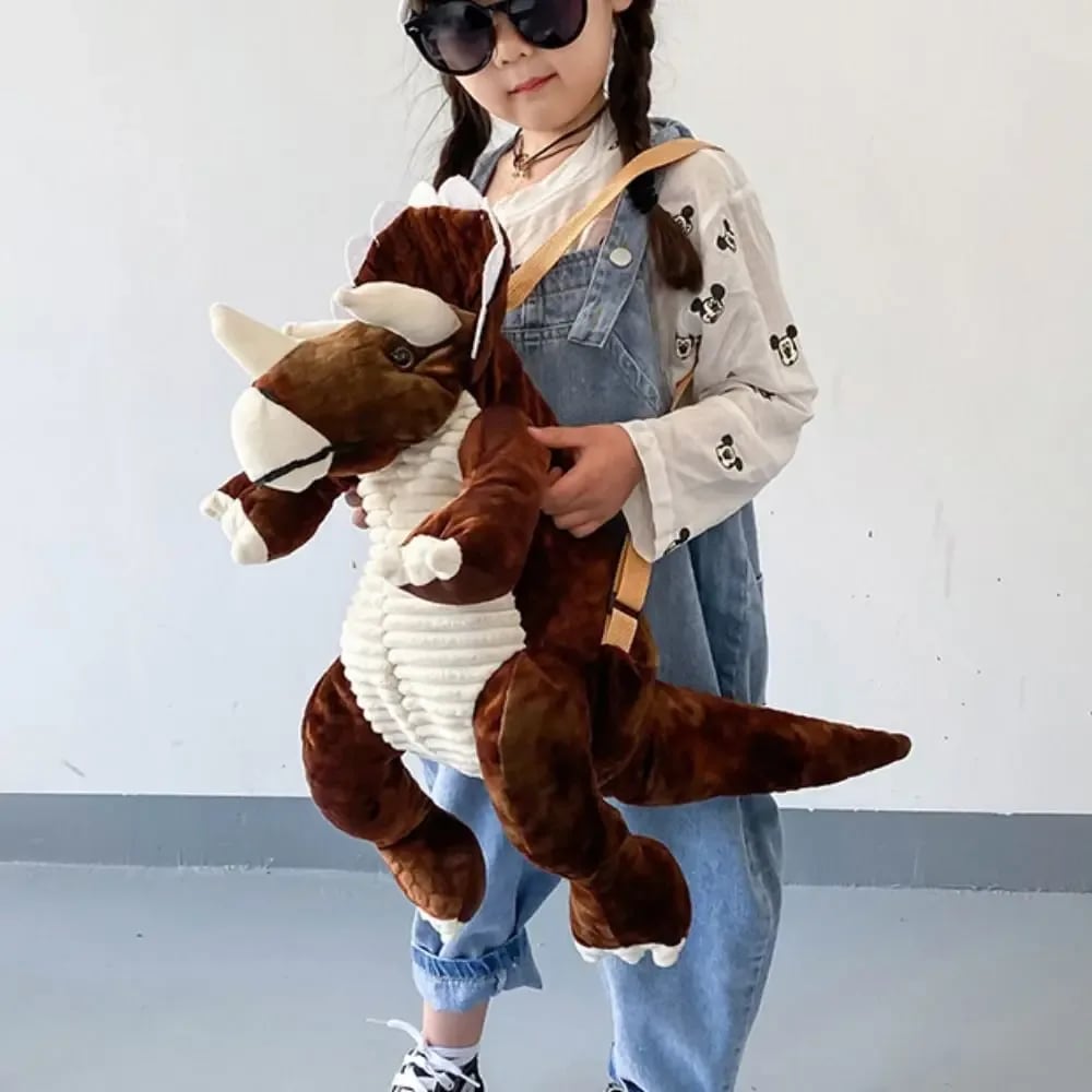 Mochila Infantil Dinossauro de Pelúcia TinySteps - Aventura e Conforto para a Escola e Passeios 6