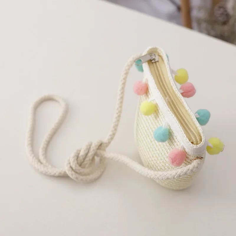 Chapéu de Palha Infantil Menina com Bolsa TinySteps - Proteção Solar e Estilo para o Verão 6