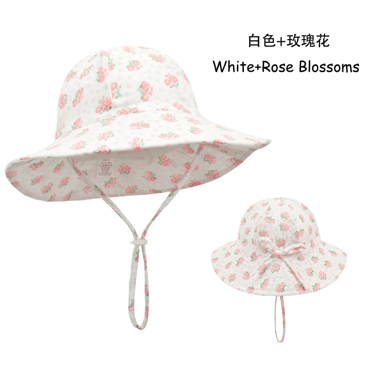 Chapéu Balde Infantil TinySteps: Proteção Solar Macia com Estampas de Flores e Coelhinho Fofo para Bebês 13