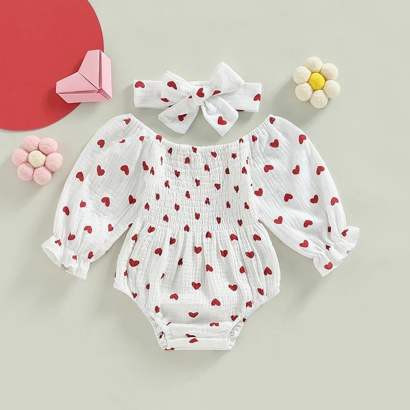 Macacão Floral Bebê Menina Recém-Nascida com Babados e Bandana – TinySteps | Conforto e Estilo para Sua Pequena — imagem 1