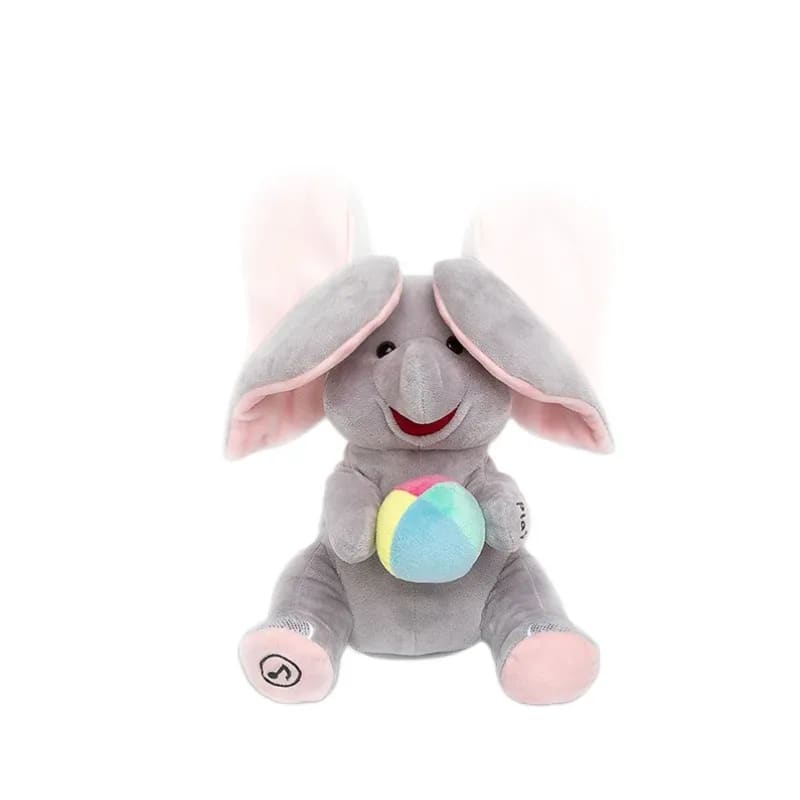 Elefante Peek-a-Boo Interativo TinySteps: Pelúcia Macia para Bebês e Estímulo ao Desenvolvimento 6
