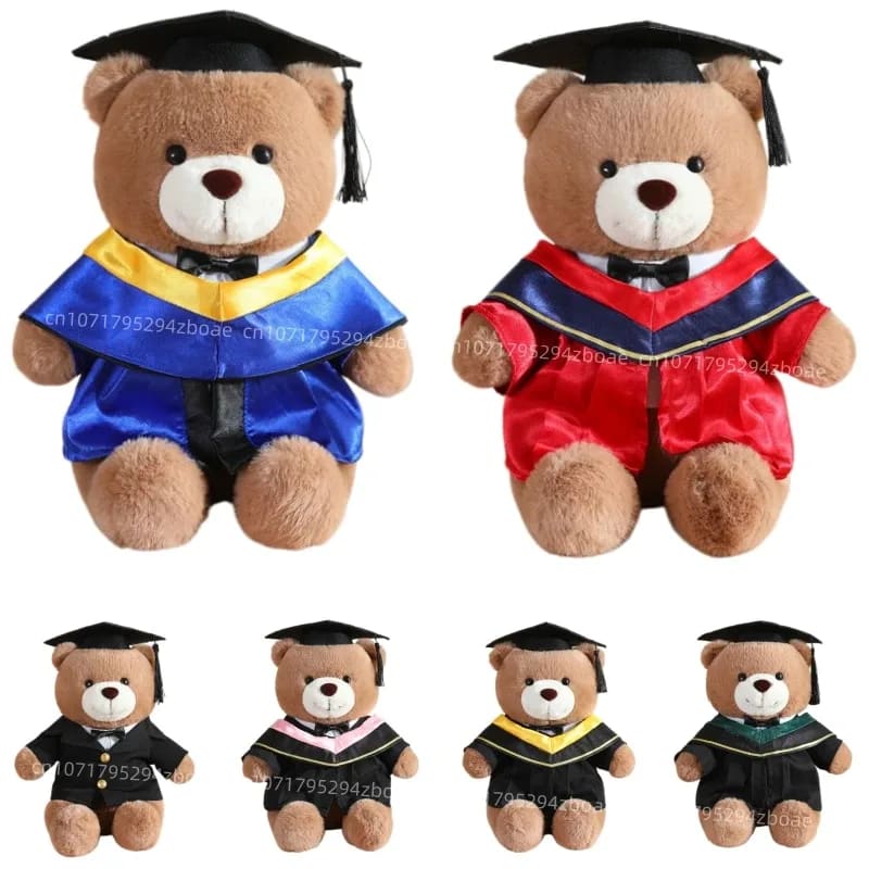 Urso de Pelúcia Formatura TinySteps: Doutor Colorido e Fofinho para Celebrar Conquistas Infantis