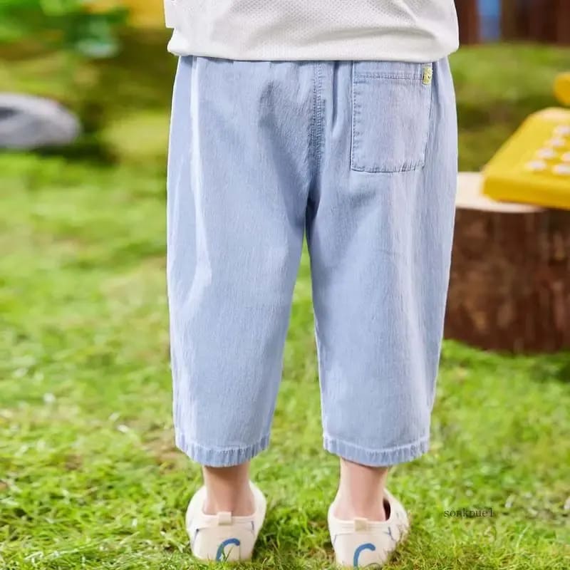 Calça Jeans Infantil Unissex Azul Macia para Bebês e Crianças Pequenas TinySteps