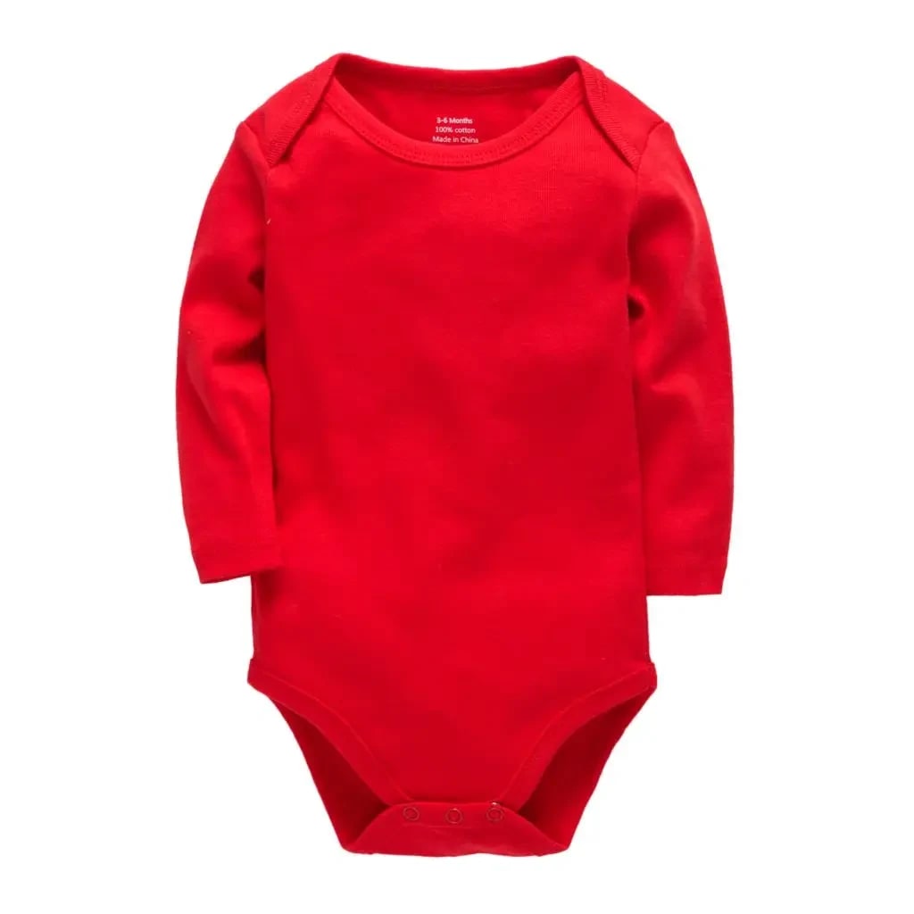 Body de Algodão Vermelho TinySteps para Bebês Unissex – Conforto e Estilo no Verão 20