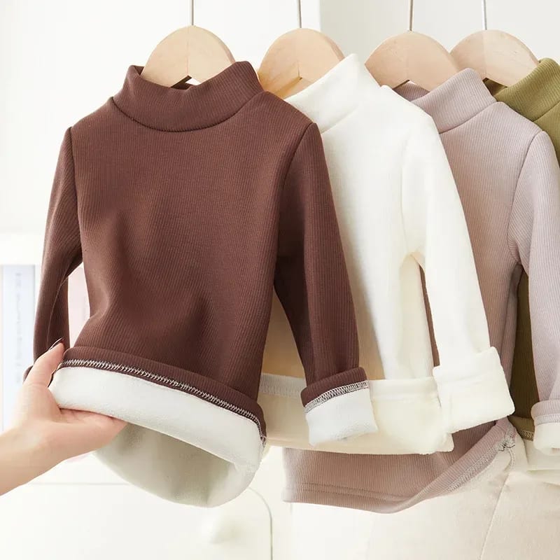 Camiseta Infantil Manga Longa Gola Alta Unissex TinySteps - Conforto e Estilo para Crianças de 7 a 13 Anos