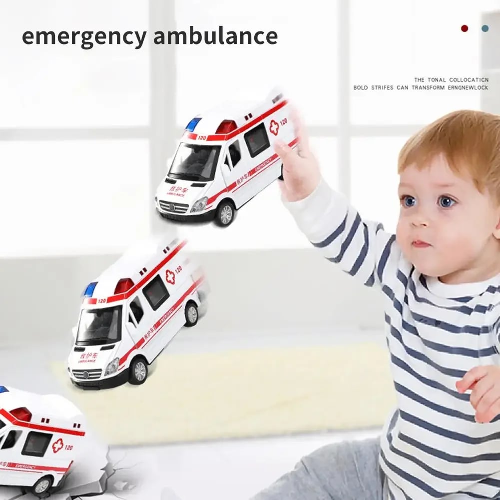 Ambulância de Resgate TinySteps com Portas que Abrem – Brinquedo Infantil de Plástico Robusto para Crianças 4