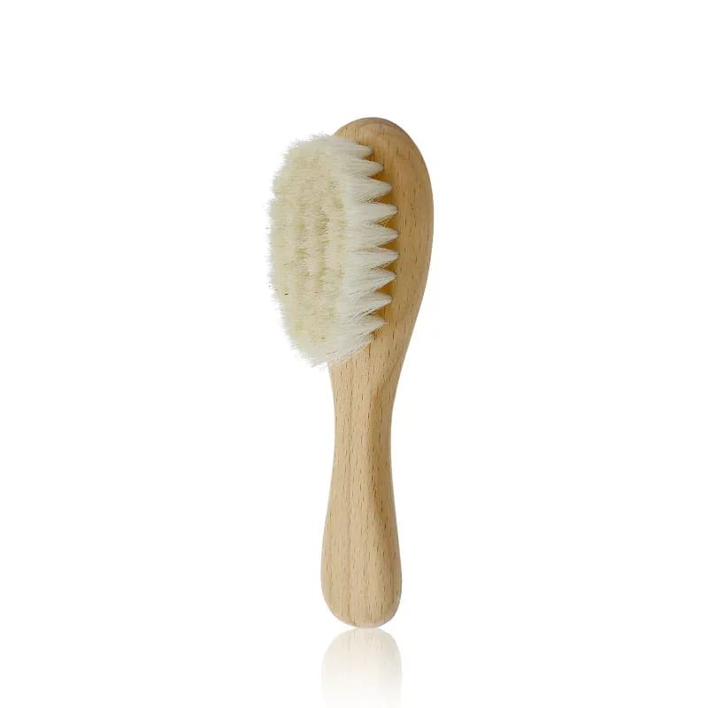 Escova de Cabelo TinySteps para Bebês Recém-Nascidos com Lã Natural e Madeira de Faia | Cuidado Suave e Relaxante 5