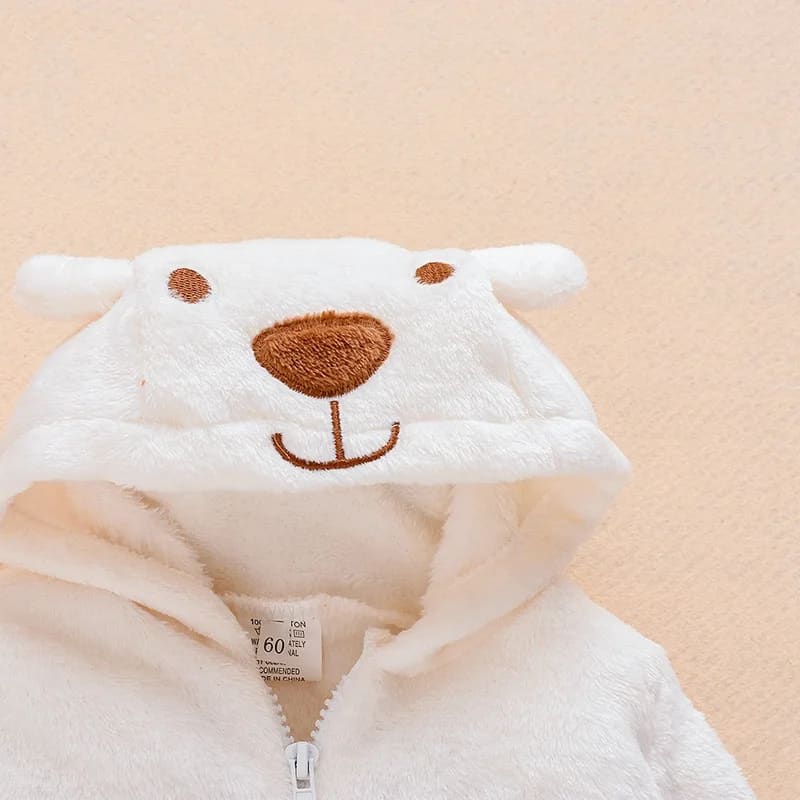 Macacão Ursinho TinySteps: Roupa de Bebê Quentinha e Fofa para Recém-Nascido a 12 Meses 6