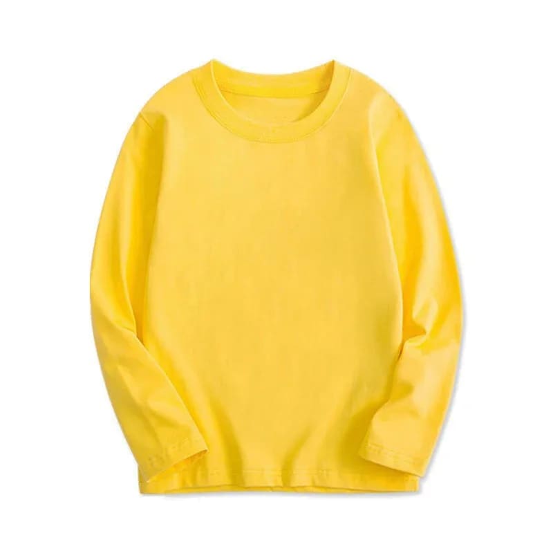 Camiseta Infantil Manga Longa 100% Algodão TinySteps | 7 Cores para Meninos e Meninas de 4 a 6 Anos 8