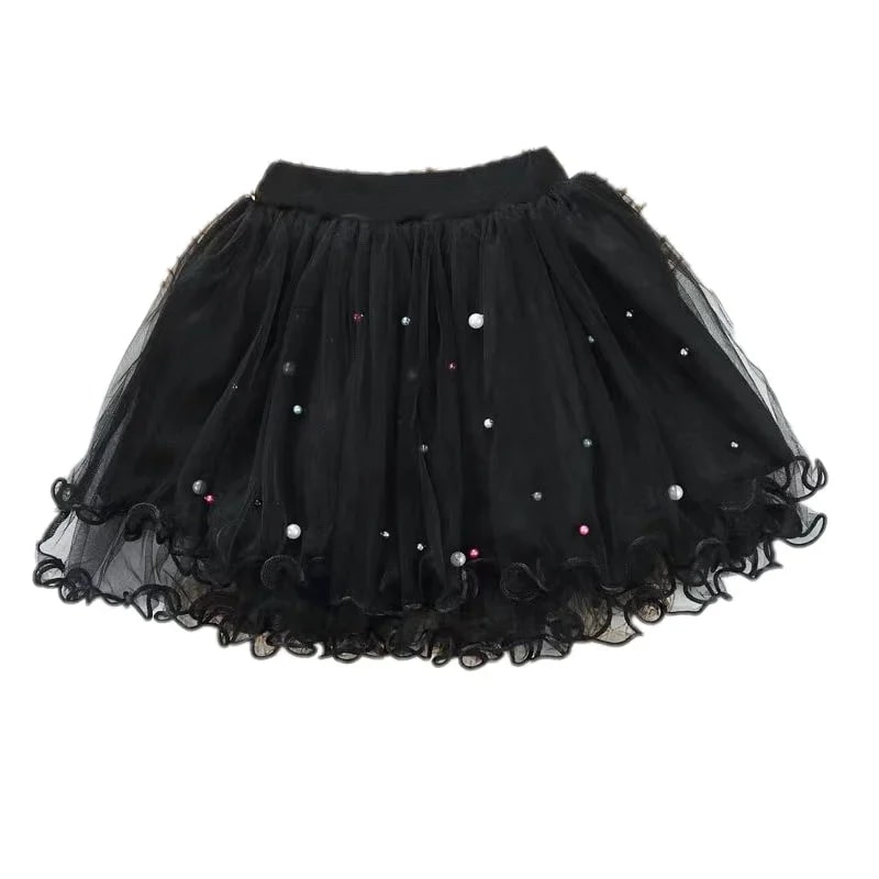 Saia Tutu Infantil TinySteps: Princesa em Tule e Pérolas para Meninas de 4 a 6 Anos 3