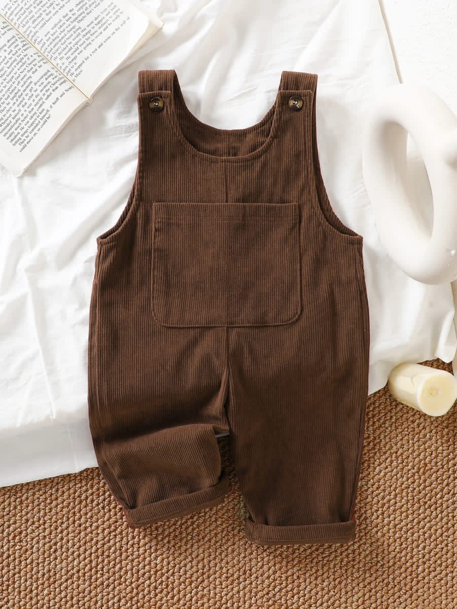 Macacão Bebê Corduroy Unissex TinySteps - Conforto e Estilo Coreano para Pequenos Aventureiros 3