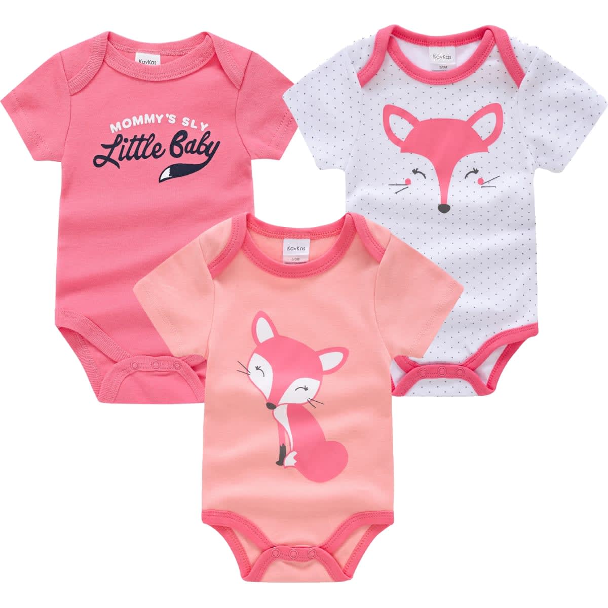 Body Bebê Menina e Menino Algodão Manga Curta 0-12 Meses Kit 3/6 Peças Enxoval TinySteps 23