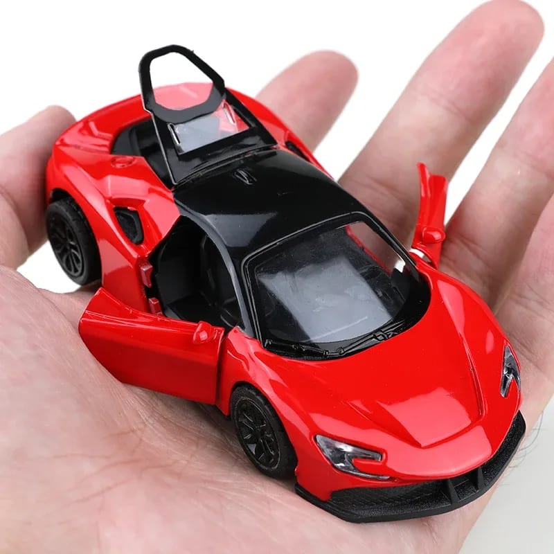 Carro Esportivo de Corrida TinySteps em Liga Metálica – Brinquedo Colecionável Detalhado para Crianças 3