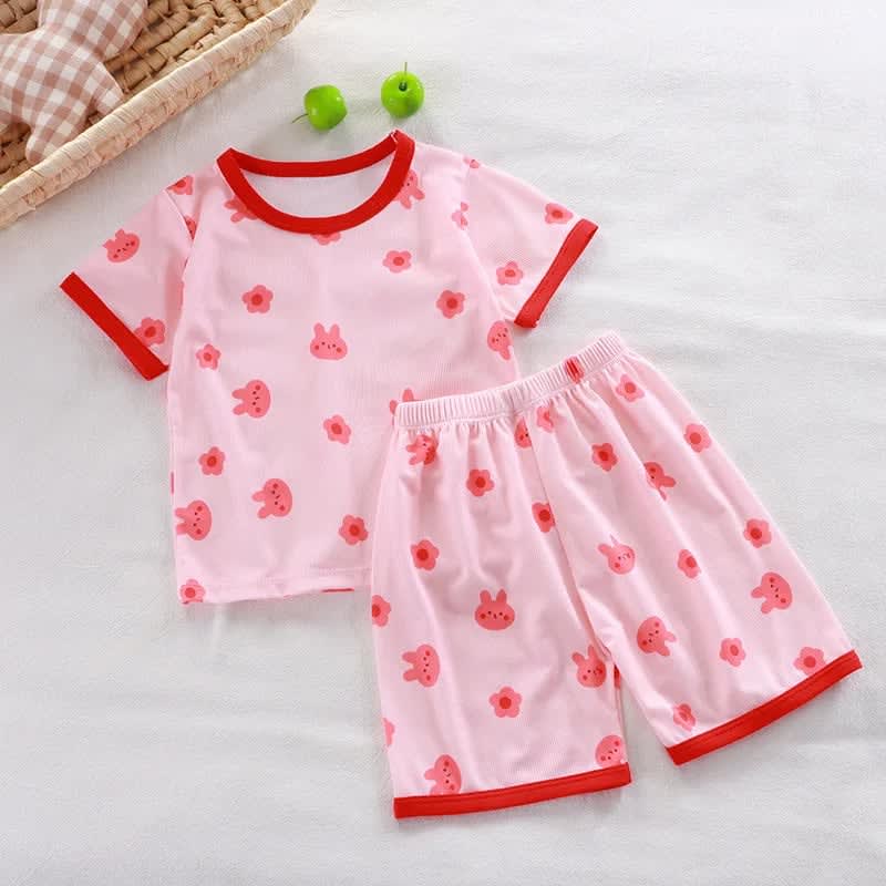 Pijama Infantil Manga Curta TinySteps: Conforto e Diversão para Noites de Verão, Meninos e Meninas 3
