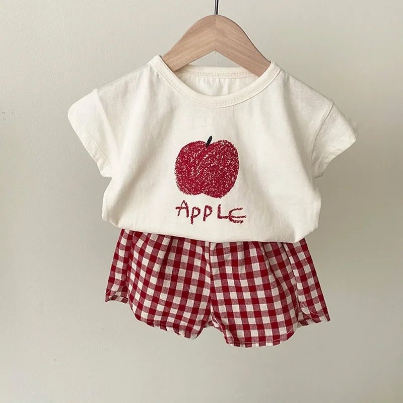 Pijama Infantil Verão Unissex TinySteps Algodão Macio Estampado Frutinhas 4-6 Anos Conforto Fresquinho 3